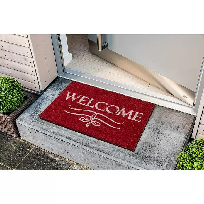 Astra Coco Kokosfußmatte Coco Style - Rot, 40 x 60 cm, 100 % Kokos - Stimmungsaufnahme