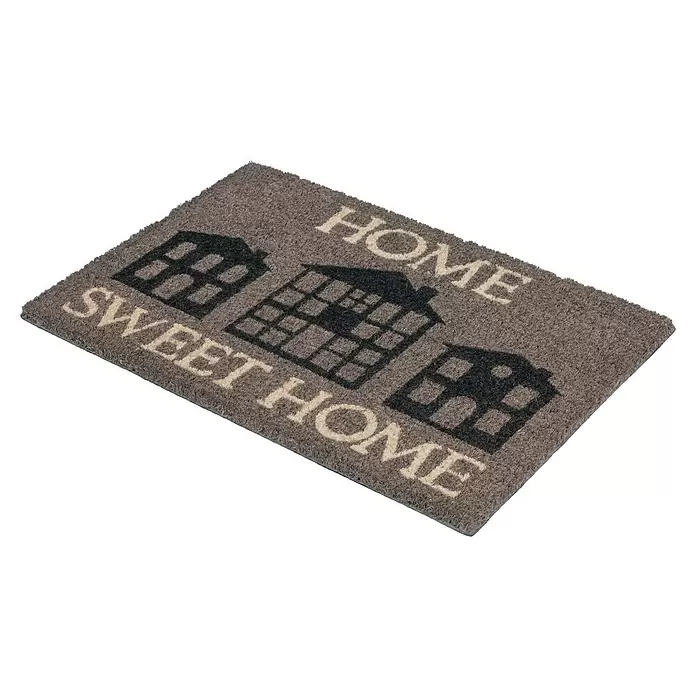 Astra Coco Kokosfußmatte Style - Home Sweet Home, Bunt, 40 x 60 cm, 100 % Kokos - Diagonale Ansicht