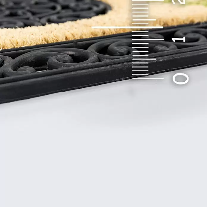 Astra Coco Kokosfußmatte Coco Twin - Bäume rund, 45 x 75 cm, 100 % Kokos - Anwendungsbeispiel