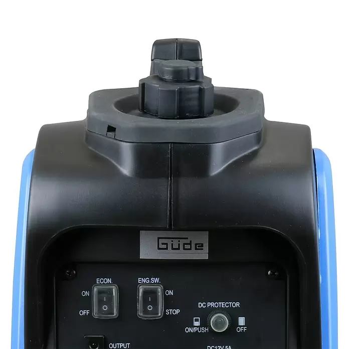 Güde Inverter-Stromerzeuger ISG 2000-2 - 2.000 W, Tankvolumen: 4,1 l, Betriebsdauer: 3,9 h (8 h Ökoschaltung) - Detailaufnahme