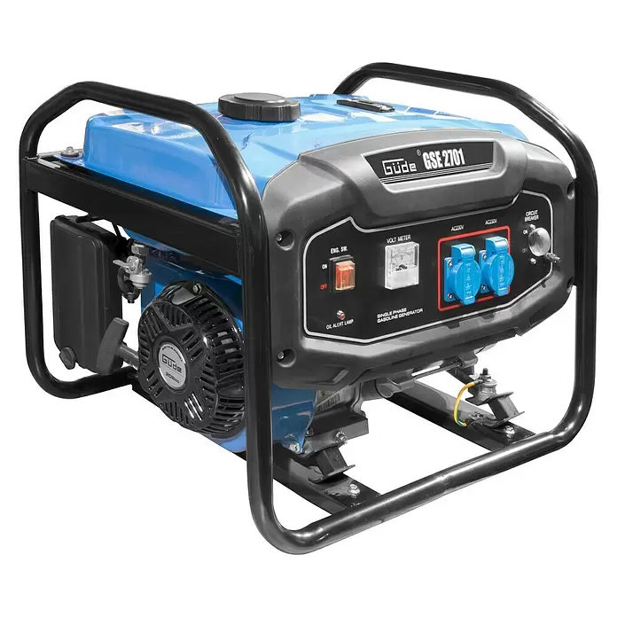Güde Stromerzeuger GSE 2701 - 2.200 W, Tankvolumen: 15 l, Betriebsdauer: 9,7 h - Diagonale Ansicht