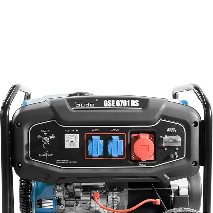 Güde Stromerzeuger GSE 6701 RS - 5.500 W, Tankvolumen: 25 l, Betriebsdauer: 7 h bei 100% Last - Detailaufnahme
