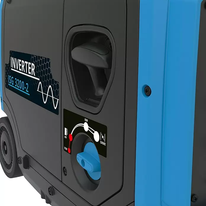 Güde Inverter-Stromerzeuger ISG 3200-2 - 3.500 W, Tankvolumen: 7,8 l, Betriebsdauer: 7,5 h bei 50 % Last - Detailaufnahme