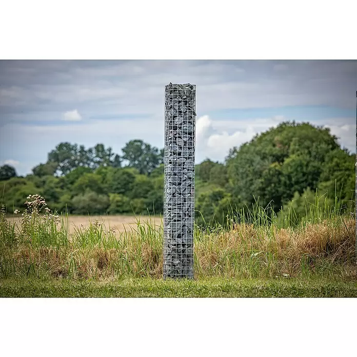 Gabiona Gabionensäule - 22 x 22 x 200 cm, Metall, Maschenbreite: 50 mm, Maschenhöhe: 50 mm - Stimmungsaufnahme