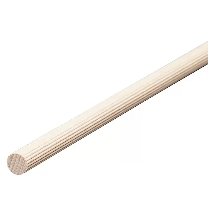 Rundstab I - Ø x L: 6 mm x 1 m, Buche, Gerillt - Detailaufnahme