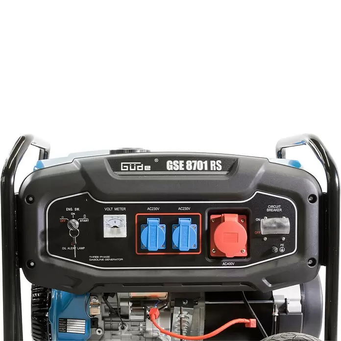 Güde Stromerzeuger GSE 8701 RS - 7.800 W, Tankvolumen: 25 l, Betriebsdauer: 6 h bei 100% Last - Detailaufnahme