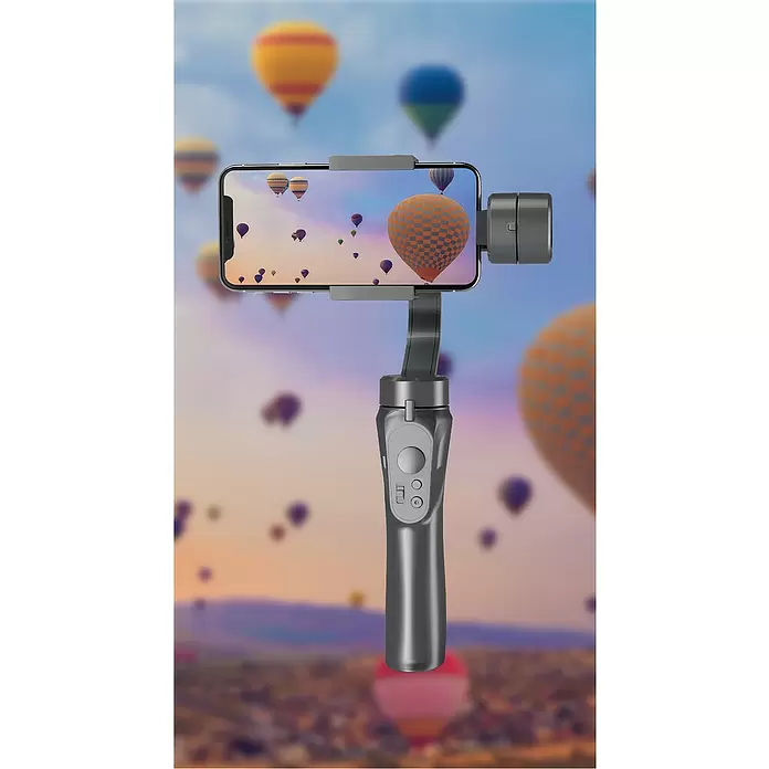 Voltomat Smartphone-Halter 3-Achsen-Gimbal - Schwarz, Höhe: 29,1 cm - Anwendungsbeispiel