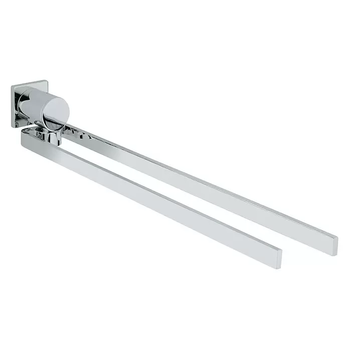 Grohe Allure Handtuchhalter - 2-armig, Chrom, Glänzend - Diagonale Ansicht