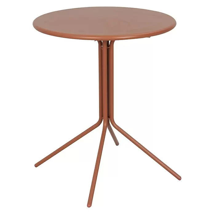 Mesa de jardín redonda Noor - Ø x Al: 60 x 70 cm, Terracota - Vista frontal