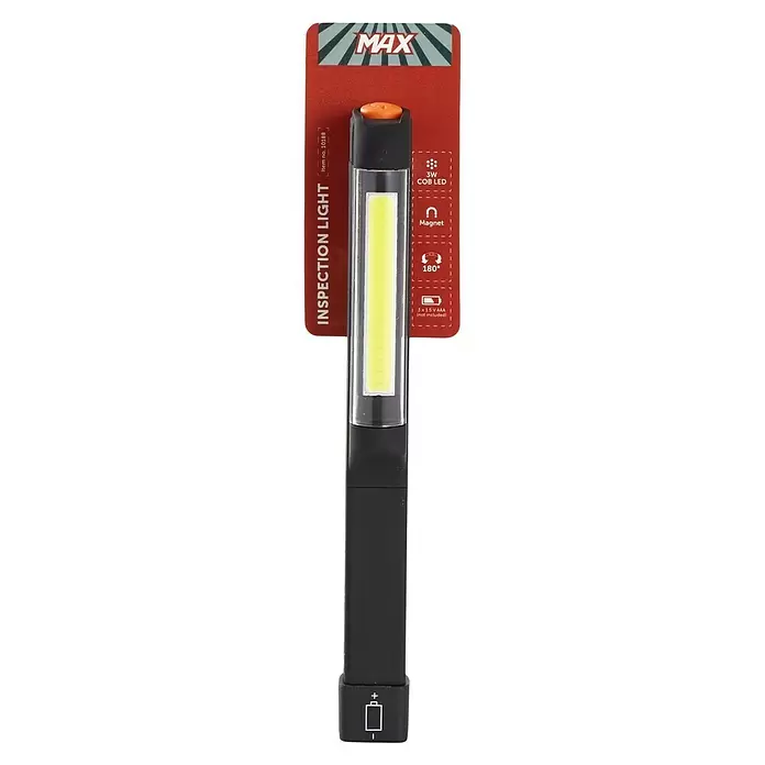 Mobiles LED-Licht - Batteriebetrieben, Schwarz, 200 lm - Vorderansicht