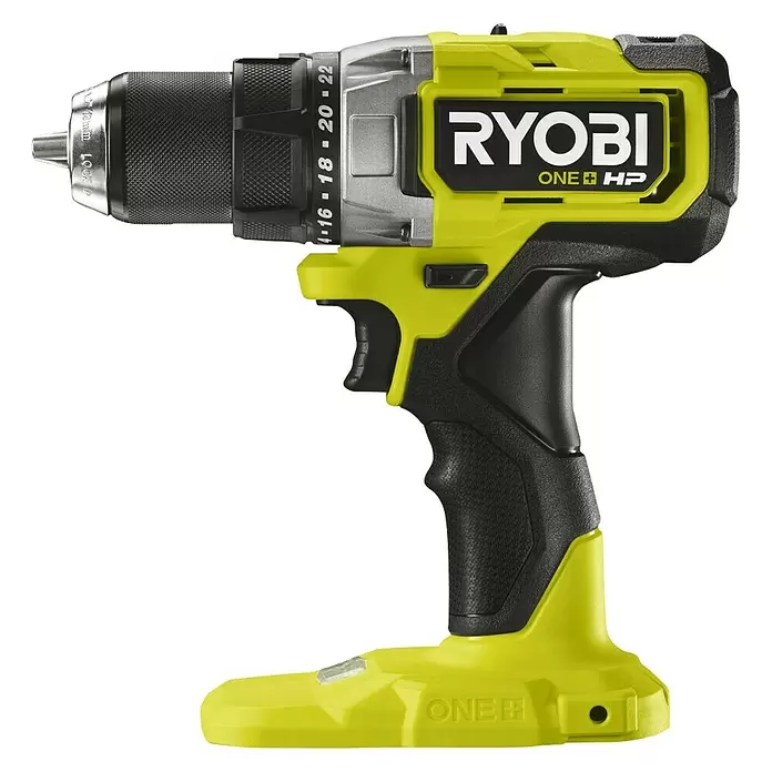 Ryobi ONE+HP Taladro atornillador de batería RDD18X - 18 V, 2 baterías, 1,3 Ah, Número de revoluciones de marcha en vacío: 0 r.p.m. - 2.100 r.p.m. - Vista de perfil izquierdo
