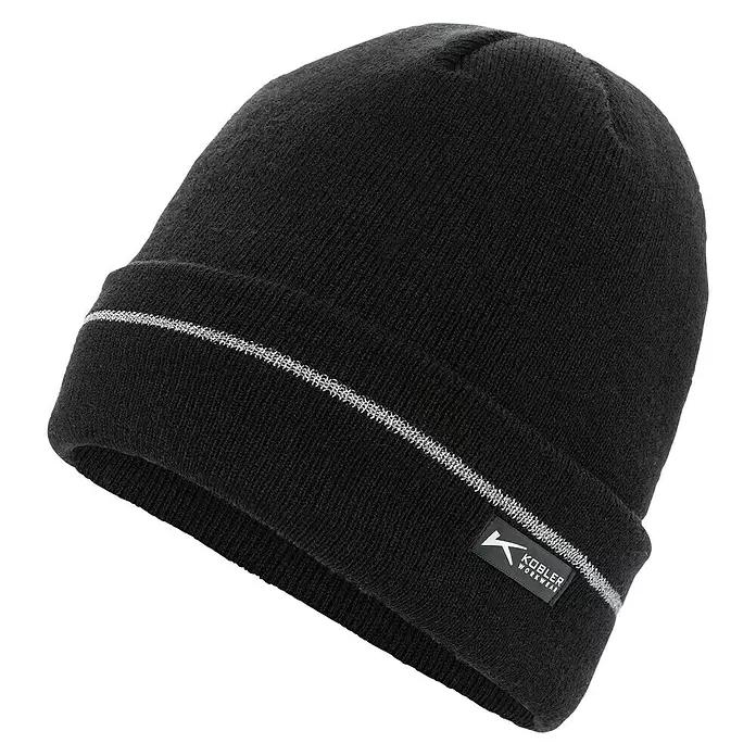 Kübler Strickmütze - Konfektionsgröße: Universal, Schwarz - Diagonale Ansicht