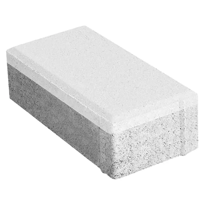 BHS Madrid Adoquín - 20 x 10 x 6 cm, Blanco, Hormigón, Rectangular - Vista angular