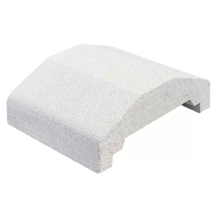 BHS Madrid Cubremuros Albardilla - 20 cm x 25 cm x 8 mm, Blanco, Hormigón - Vista angular