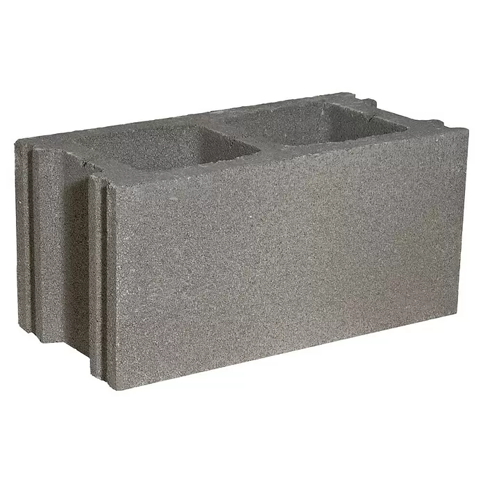 Bloque de hormigón poroso JM - 40 x 20 x 20 cm, Gris, Hormigón - Vista angular