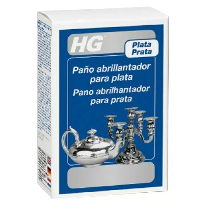 HG Paño para pulir abrillantador plata - 30 x 30 cm - Vista angular