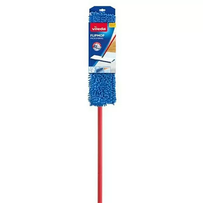 Vileda Mopa de microfibra Flip Mop - Con mango telescópico, Microfibra - Primer plano