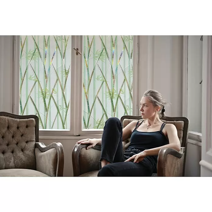 Lámina adhesiva Bambú - 1,5 m x 92 cm, Multicolor - Foto ambiente
