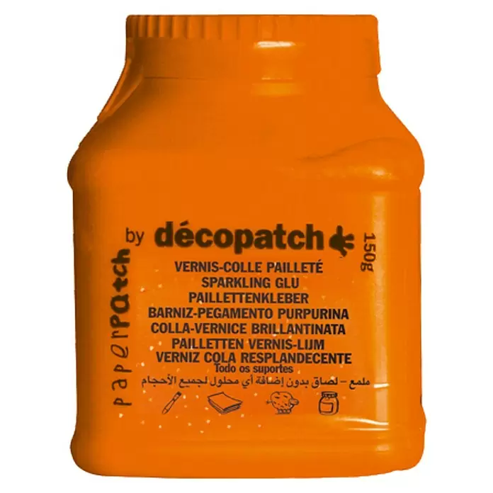 Décopatch Barniz - pegamento Purpurina - Incoloro, 150 g - Vista frontal