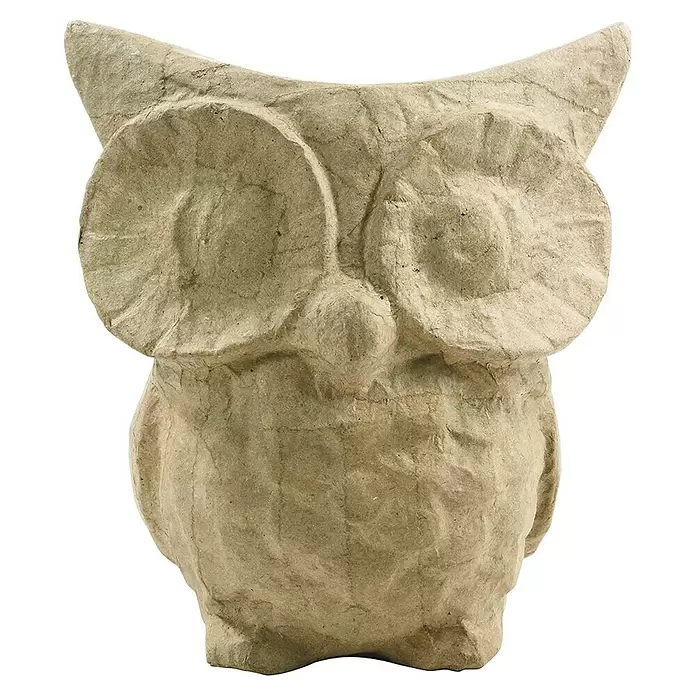Décopatch Pieza decorativa - Búho, Cartón, 13,5 x 15 cm - Vista frontal