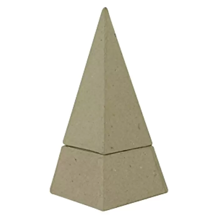Décopatch Pieza decorativa Caja Pirámide - 1 ud., Cartón, 7 x 16 cm - Vista angular