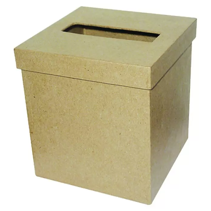 Décopatch Pieza decorativa Caja pañuelos - 1 ud., Cartón, 12 x 13,5 cm - Vista angular