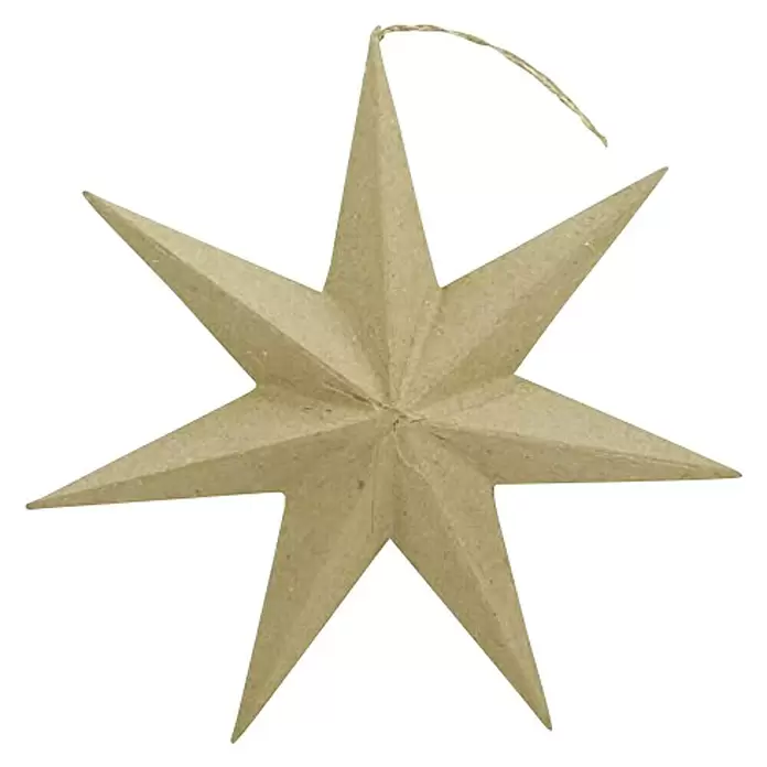 Décopatch Pieza decorativa - Estrella, Cartón, Diámetro: 20 cm - Vista frontal