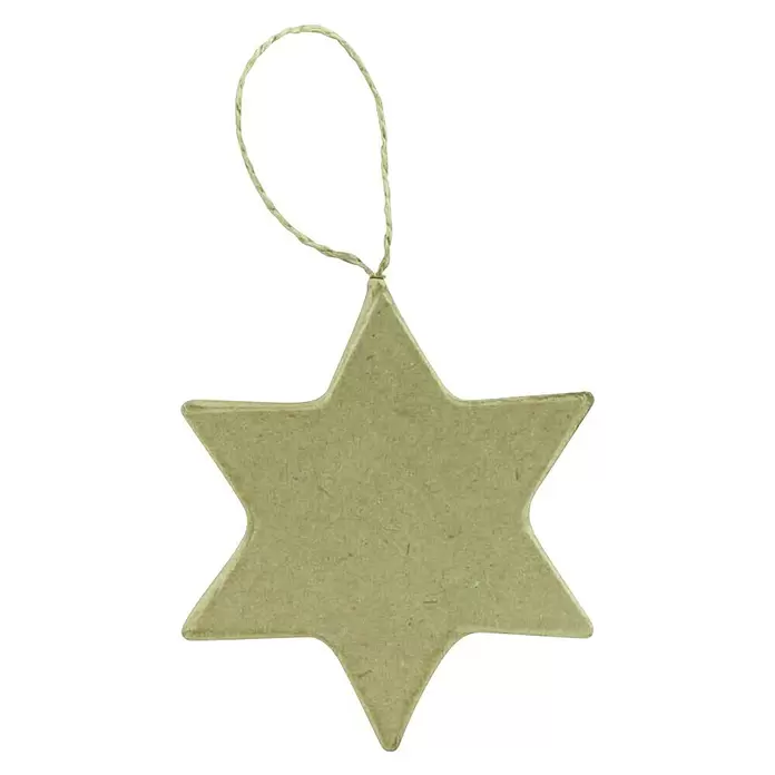 Décopatch Pieza decorativa Estrella Plana Colgante - 1 ud., Cartón, 1 x 7,5 cm - Vista frontal