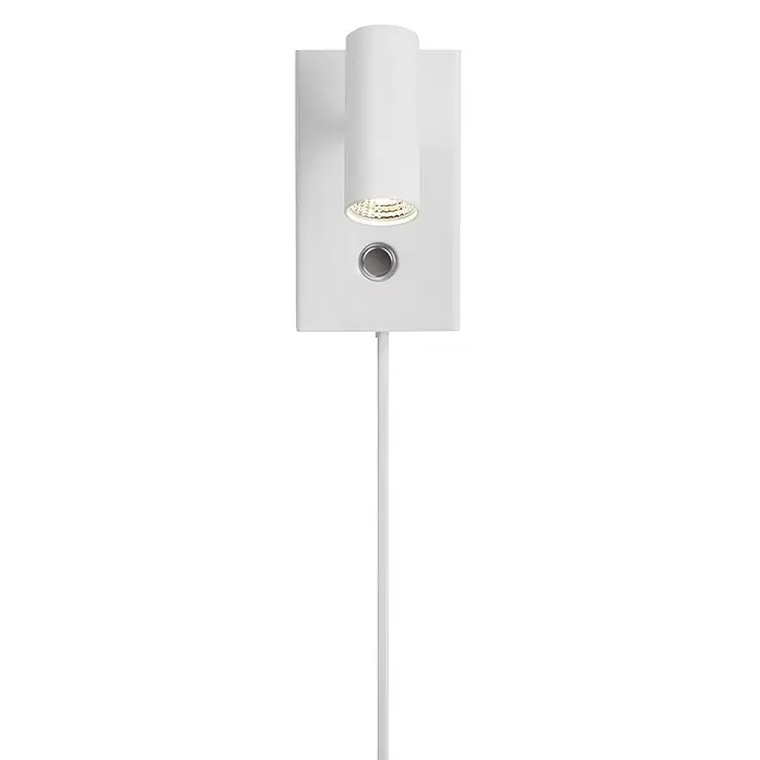 Nordlux Omari Aplique de pared LED - 3,3 W, L x An x Al: 7 x 12 x 12 cm, Blanco - Vista frontal