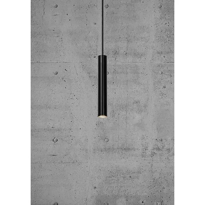 Nordlux Omari Lámpara colgante LED redonda - 3,3 W, Ø x Al: 3 x 20 cm, Negro - Foto ambiente