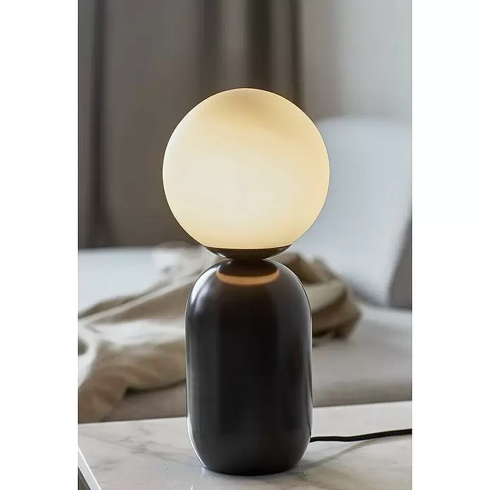 Nordlux Notti Lámpara de sobremesa - 25 W, Ø x Al: 15 x 34,5 cm, Negro, Blanco, E14 - Foto ambiente