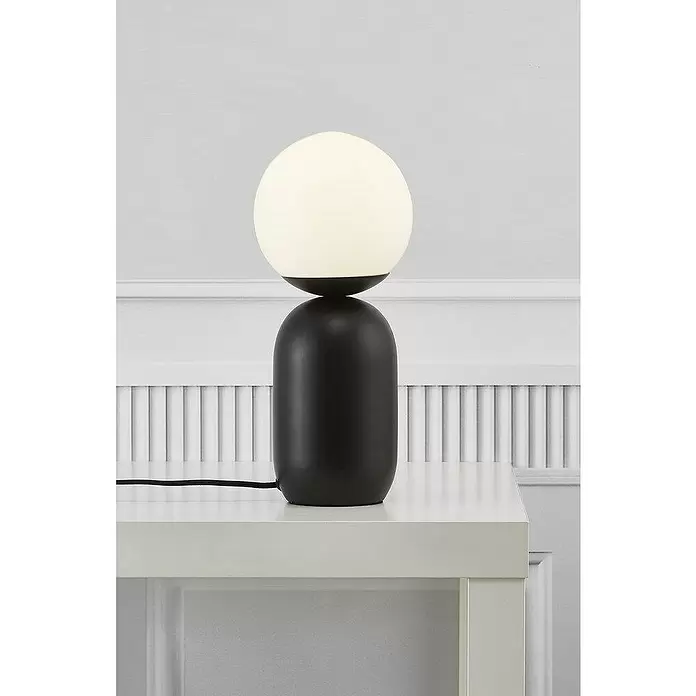 Nordlux Notti Lámpara de sobremesa - 25 W, Ø x Al: 15 x 34,5 cm, Negro, Blanco, E14 - Foto ambiente