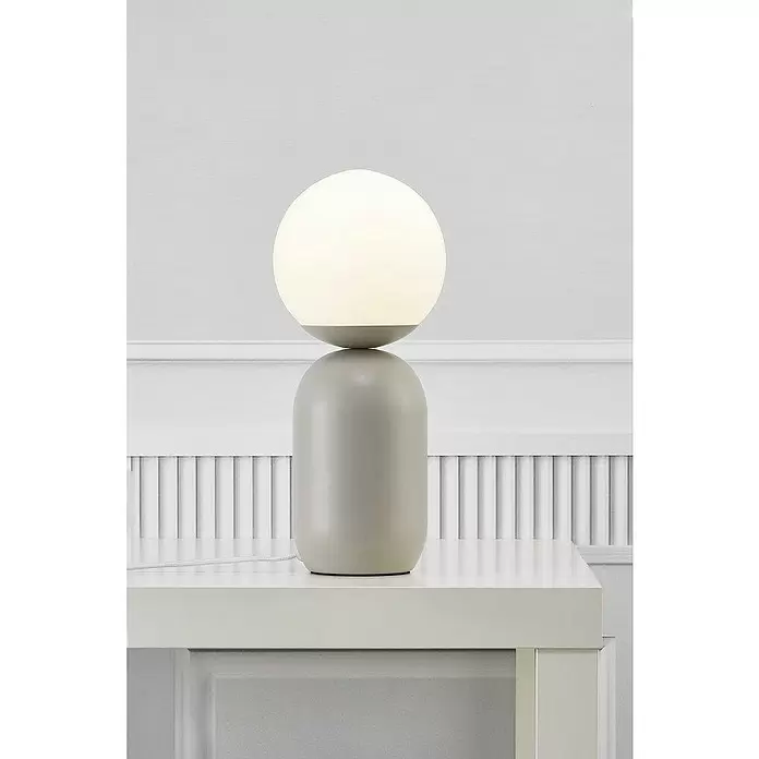 Nordlux Notti Lámpara de sobremesa - 25 W, Ø x Al: 15 x 34,5 cm, Gris, Blanco, E14 - Foto ambiente