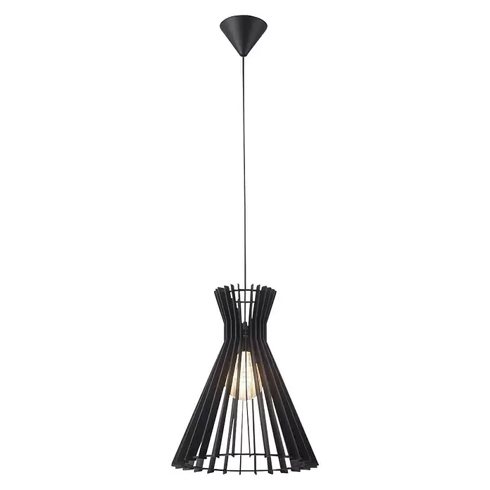 Nordlux Lámpara colgante Groa - 60 W, L x An x Al: 34 x 34 x 41,4 cm, Negro, E27 - Vista frontal
