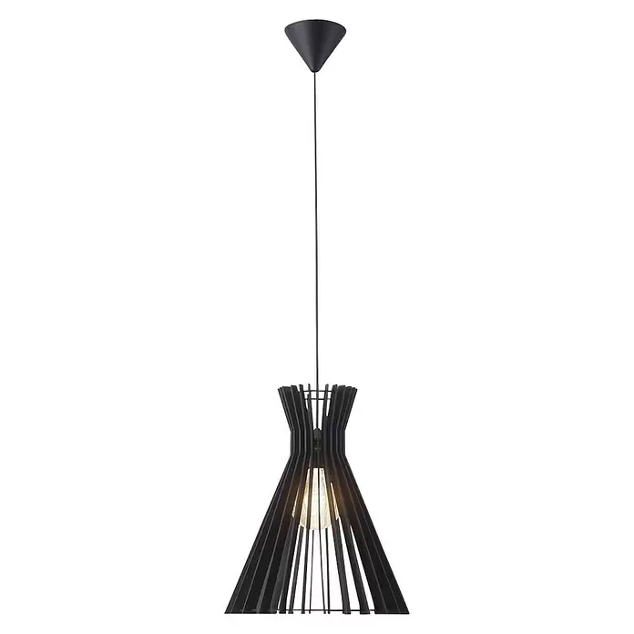 Nordlux Lámpara colgante Groa - 60 W, L x An x Al: 34 x 34 x 41,4 cm, Negro, E27 - Vista frontal