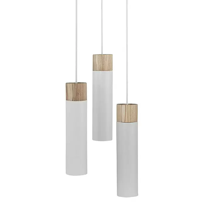 Nordlux Lámpara colgante Tilo - 45 W, Ø x Al: 6 x 26,6 cm, Número de bombillas: 3 ud., Gris, GU10 - Vista frontal