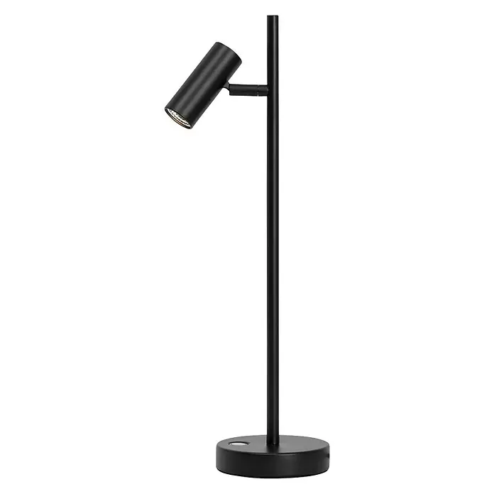 Nordlux Omari Lámpara de sobremesa LED - 3,3 W, L x An x Al: 10 x 15,5 x 40 cm, Negro, Color de luz: Blanco cálido - Vista de perfil izquierdo