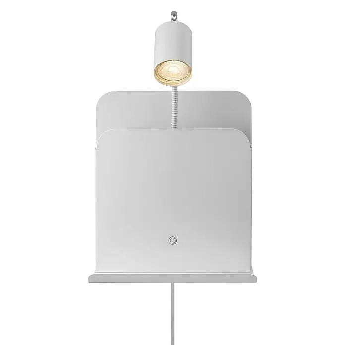 Nordlux Aplique de pared Roomi - 35 W, L x An x Al: 16,5 x 24,8 x 28,2 cm, Blanco, GU10 - Vista frontal