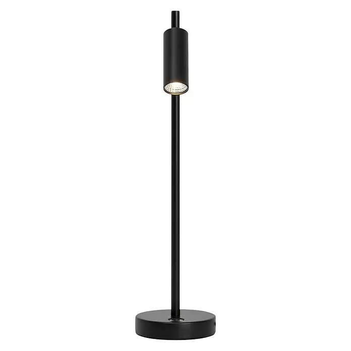 Nordlux Omari Lámpara de sobremesa LED - 3,3 W, L x An x Al: 10 x 15,5 x 40 cm, Negro, Color de luz: Blanco cálido - Vista frontal