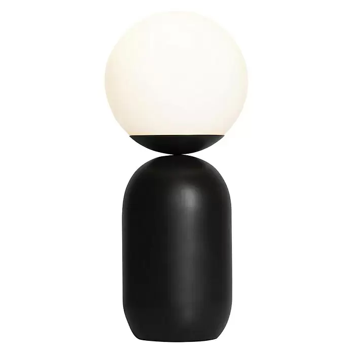 Nordlux Notti Lámpara de sobremesa - 25 W, Ø x Al: 15 x 34,5 cm, Negro, Blanco, E14 - Vista frontal