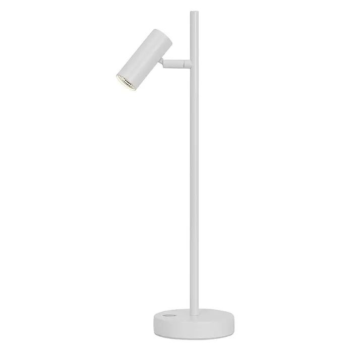 Nordlux Omari Lámpara de sobremesa LED - 3,3 W, L x An x Al: 10 x 15,5 x 40 cm, Blanco, Color de luz: Blanco cálido - Vista de perfil izquierdo