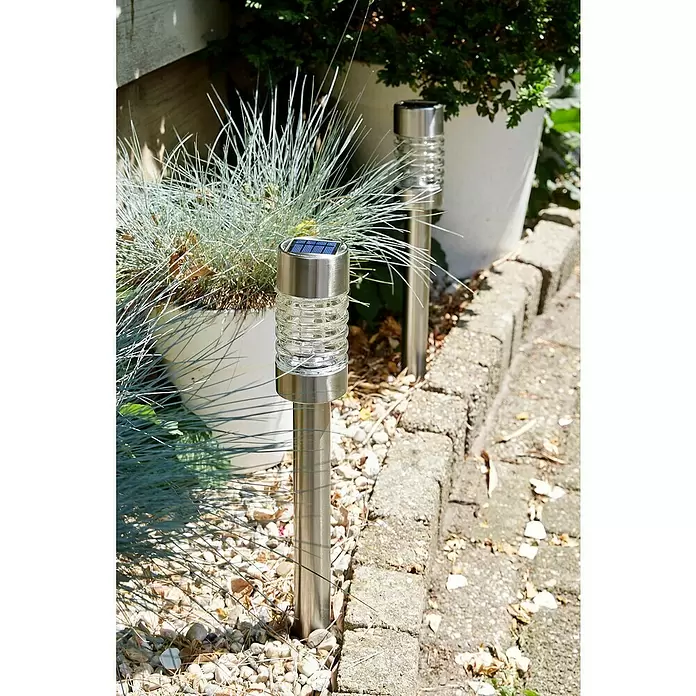 Luxform Solarleuchte - Silber, Höhe: 58 cm, LED - Stimmungsaufnahme