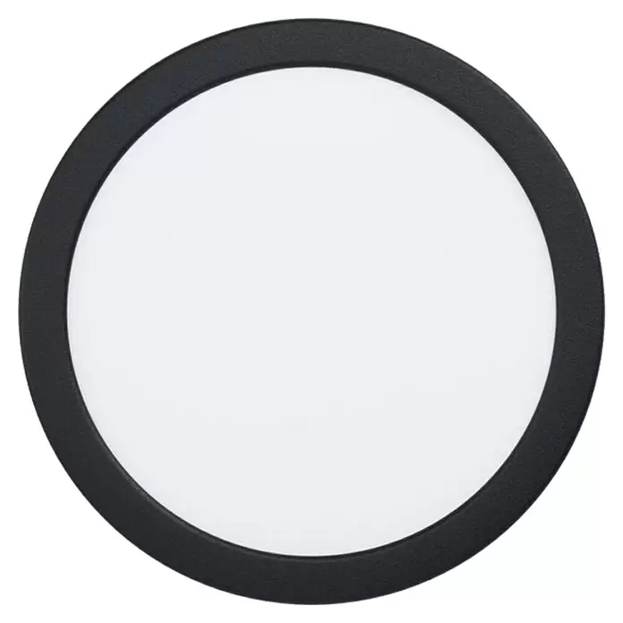 Eglo Fueva 5 Downlight LED empotrable redondo - 16,5 W, Ø x Al: 21,6 x 2,6 cm, Negro, Blanco neutro - Vista frontal