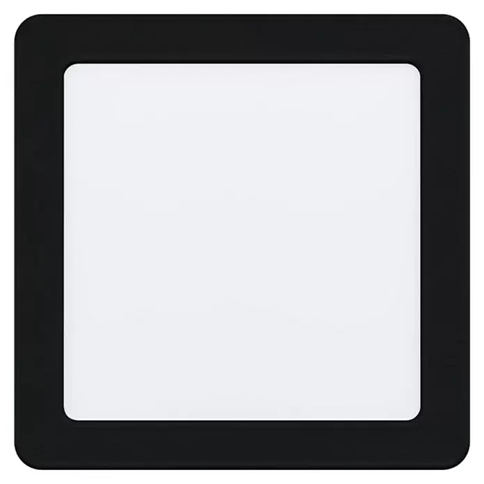 Eglo Fueva 5 Downlight LED empotrable - 10,5 W, L x An x Al: 2,6 x 16,6 x 16,6 cm, Negro, Blanco neutro - Vista frontal