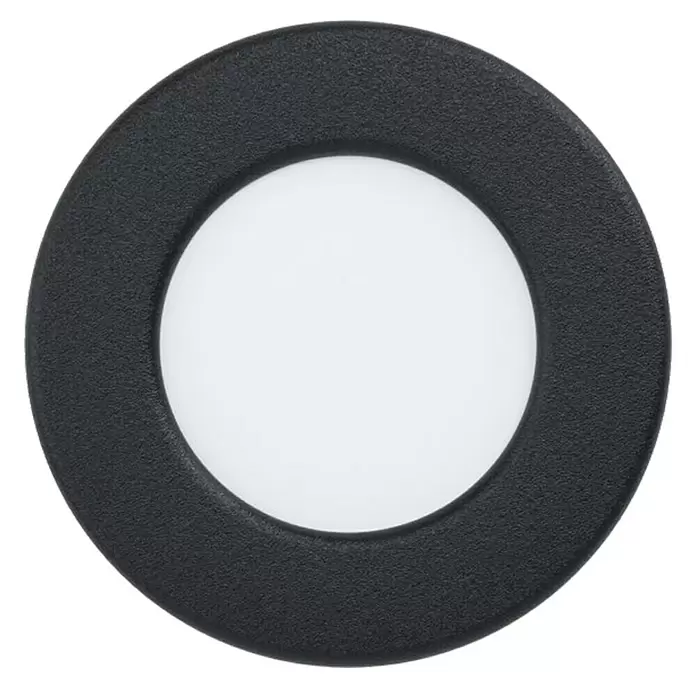 Eglo Fueva 5 Downlight LED empotrable redondo - 2,7 W, Ø x Al: 8,6 x 2,6 cm, Negro, Blanco neutro - Vista frontal