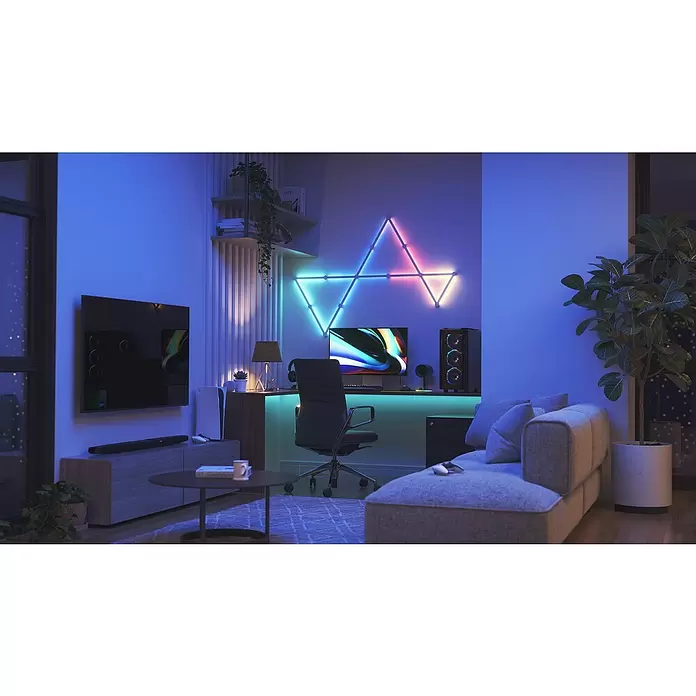 Nanoleaf LED-Lichtleiste Lines Erweiterung 3er - 2 W, Weiß, Länge: 27,85 cm, RGBW - Stimmungsaufnahme