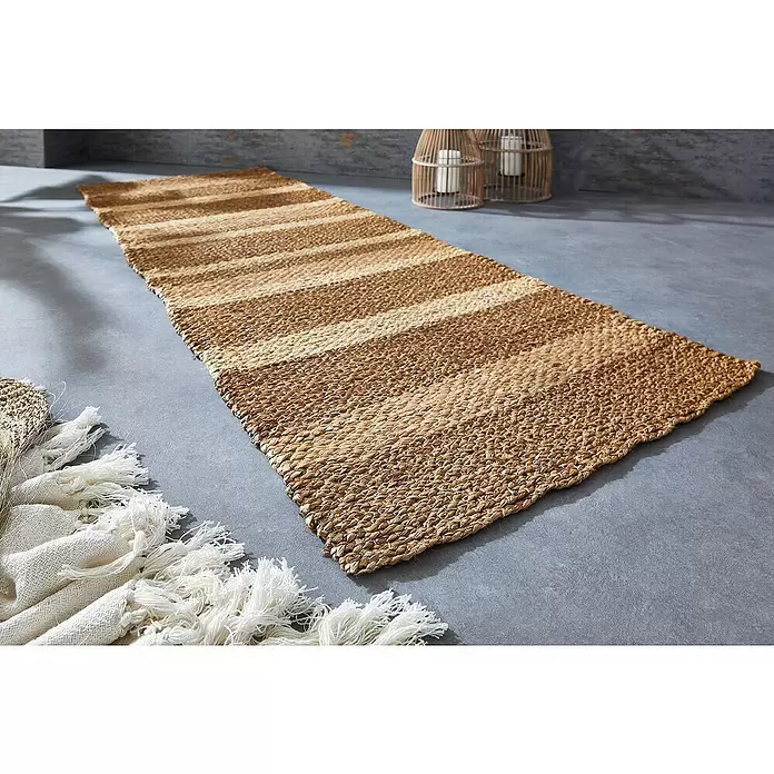 Teppich Ferlo - Natur, 200 x 70 cm, 100 % Wasserhyazinthe - Stimmungsaufnahme