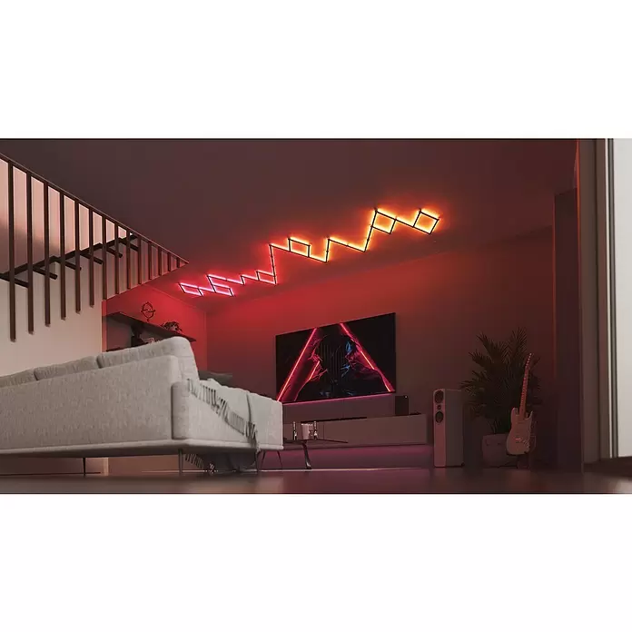 Nanoleaf LED-Lichtleiste Lines Erweiterung 3er - 2 W, Weiß, Länge: 27,85 cm, RGBW - Stimmungsaufnahme