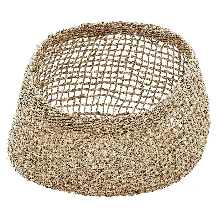 Korb Mombasa - 47 x 32 x 26 cm, Natur - Diagonale Ansicht