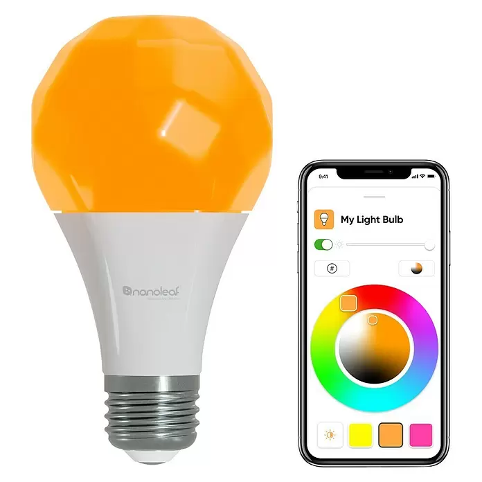 Nanoleaf Smart-LED Leuchtmittel Essentials - E27, 9 W, 806 lm, RGBW, 3 Stk. - Vorderansicht